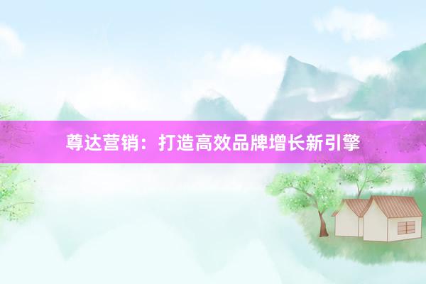 尊达营销：打造高效品牌增长新引擎